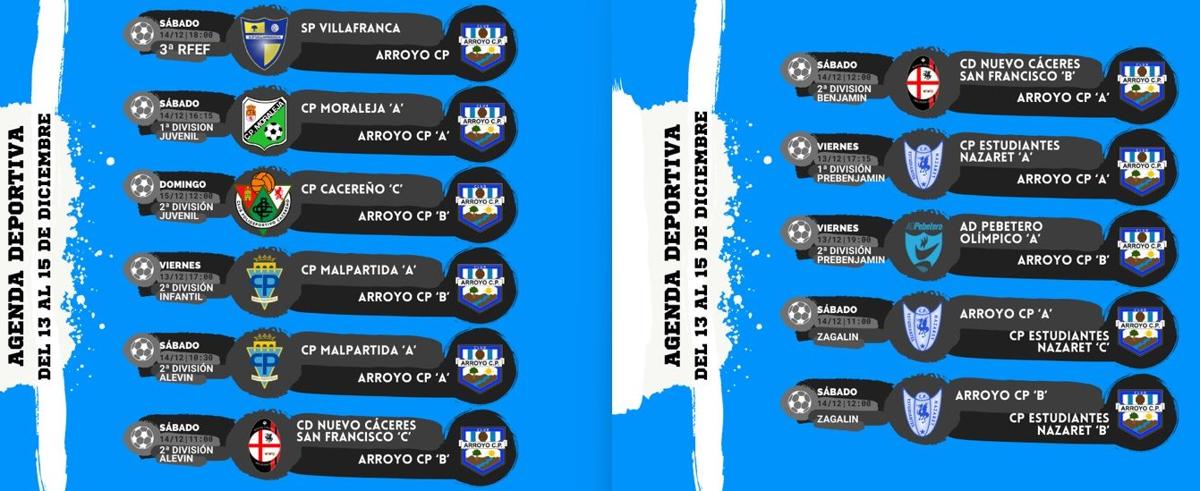 Calendario de fútbol para el fin de semana