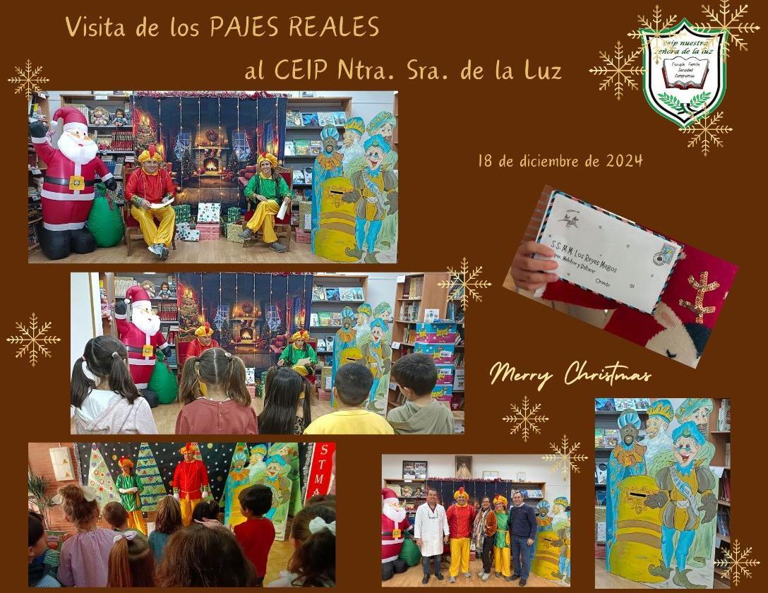 Los Pajes Reales visitan el colegio público Ntra. Sra. de la Luz