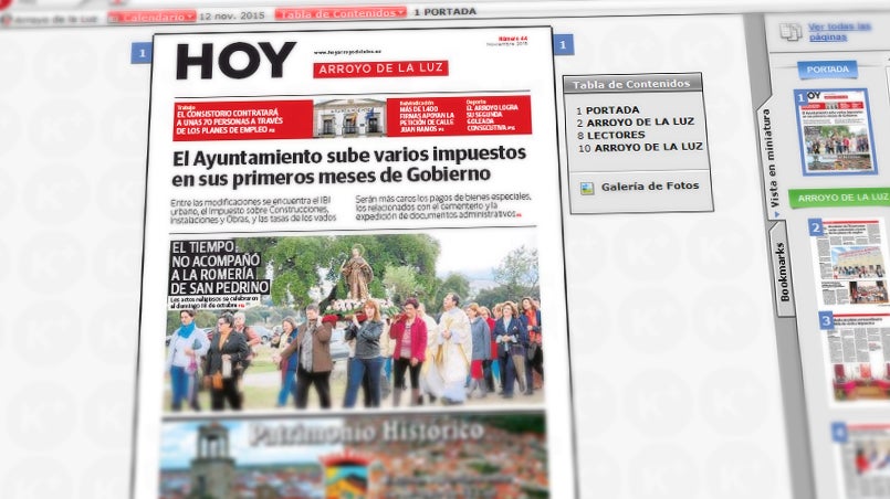 El periódico HOY Arroyo disponible en la nueva plataforma de Kiosko y Más