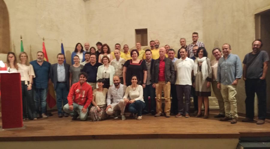 Durante el acto de la entrega de premios el Candil de La Dehesa. 