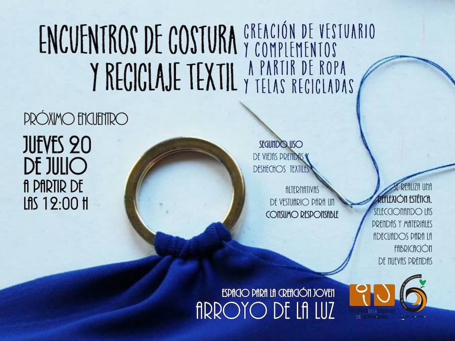 Encuentro de Costura y reciclaje textil el jueves 20 de julio en el ECJ