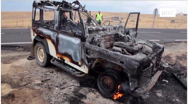 imagen del vehículo que presuntamente originó el incendio Jorge Rey