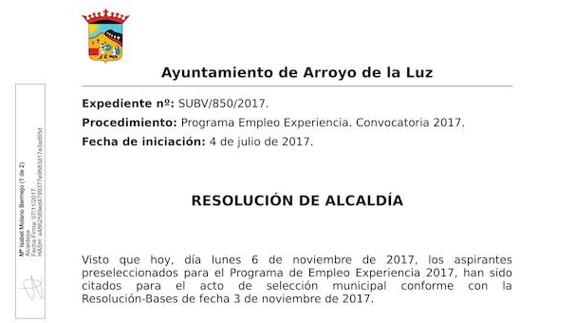 Convocados los aspirantes preseleccionados de Auxiliar de Ayuda a Domicilio