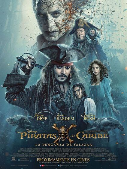 La película que será proyectada es Piratas del Caribe "La Venganza de Salazar