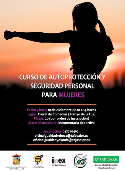 Taller de Autoprotección y Seguridad Personal para Mujeres en Arroyo de la Luz