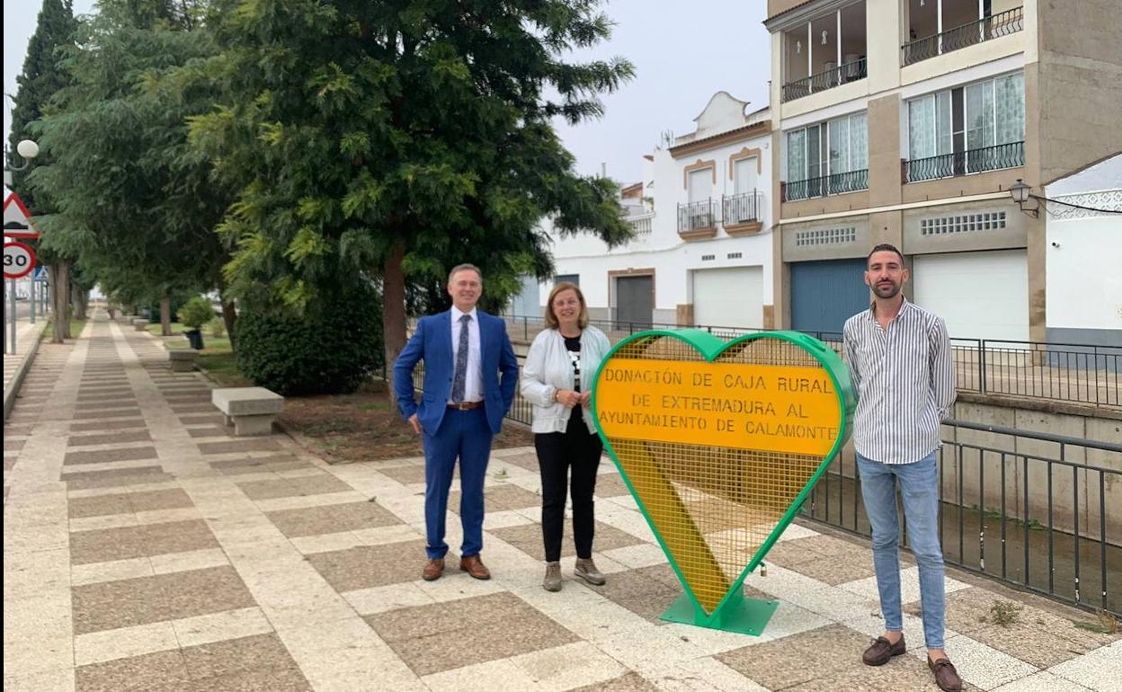 Durante la inaguración del corazón solidario 