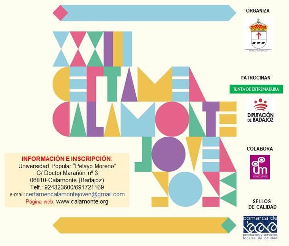 Fechas programadas para los concursos del Certamen Calamonte Joven 2023
