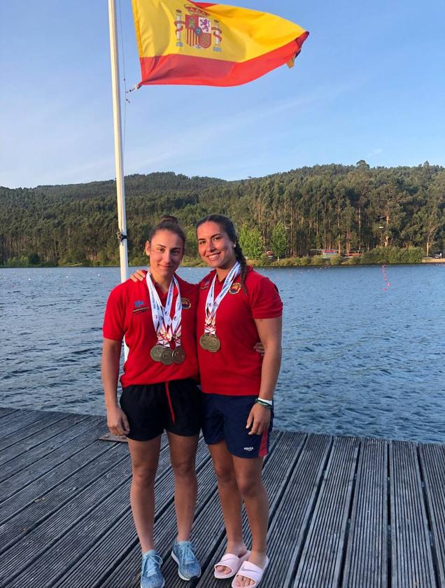Las calamonteñas Marta Figueroa y Ainhoa Trinidad triunfan en el Campeonato de España de Piragüismo