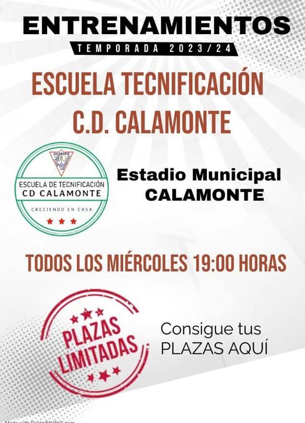 Comienzan los entrenamientos en la Escuela de Tecnificación del CD Calamonte