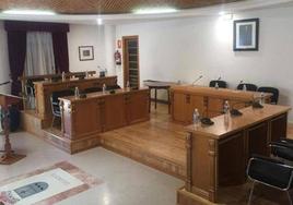 Salón de Plenos del Ayuntamiento de Calamonte.