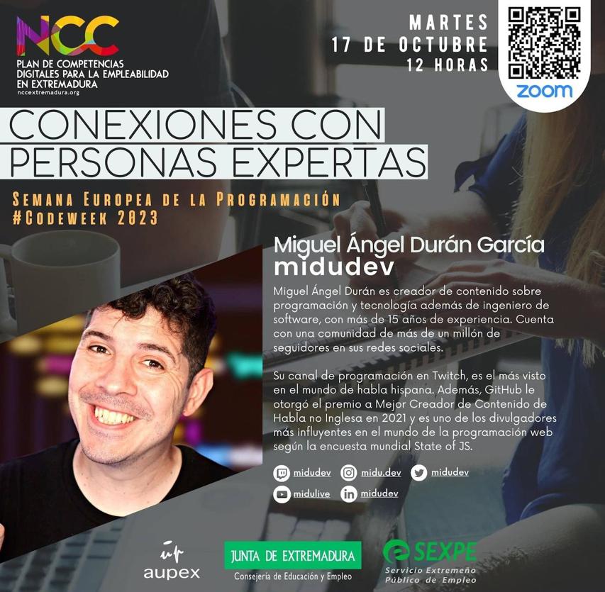 El NCC de Calamonte acoge un encuentro por Zoom con Miguel Ángel Durán