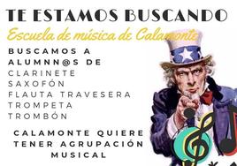 Inscripciones para la Escuela de Música de Calamonte