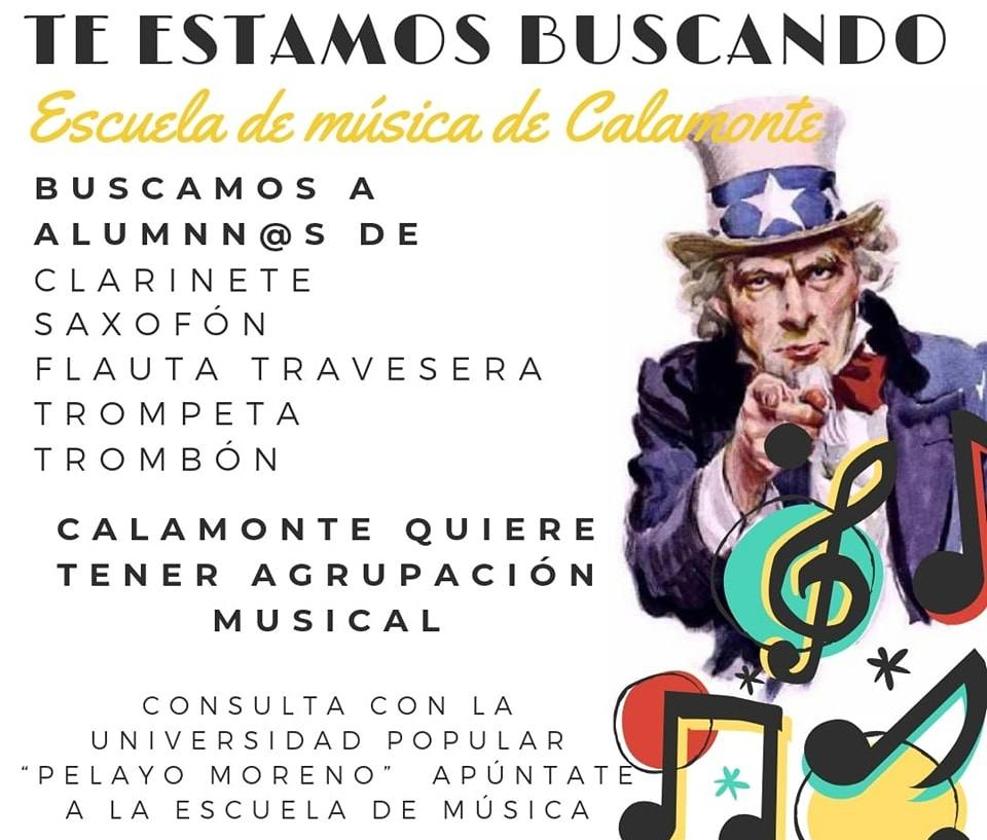 Inscripciones para la Escuela de Música de Calamonte