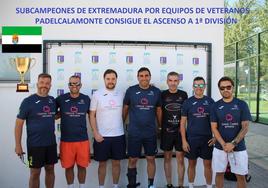 El equipo de veteranos del CD Padelcalamonte-Clinica Dental Serrano asciende a Primera División