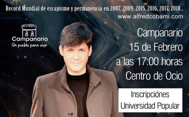Alfred Cobami imparte este viernes un taller de magia
