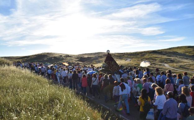 La Virgen de Piedraescrita el pasado 27 de abril tras abandonar su ermita. 