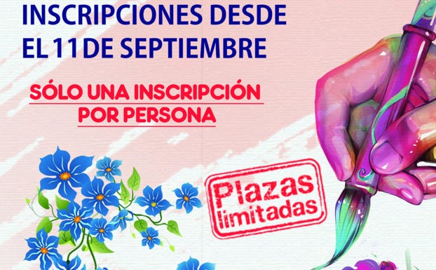 Cartel anunciador del taller de pintura. 