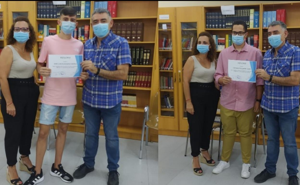 Rodrigo Gallardo y José Luis Blázquez son reconocidos por el AMPA por tener el mejor expediente