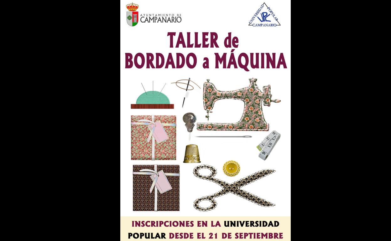 El taller de Bordado a máquina abre su plazo para inscribirse