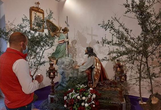 Imagen de Jesús Orando en el huerto. 