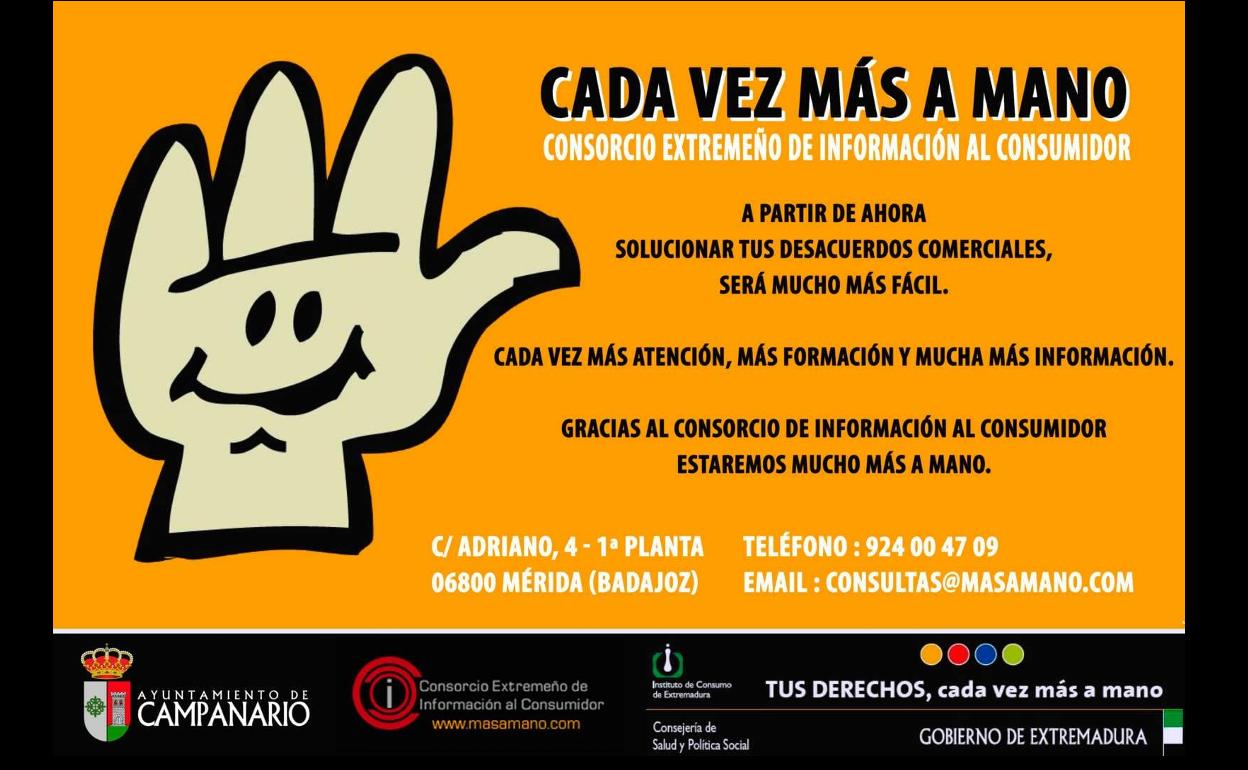El técnico de Información al Consumidor estará en las oficinas del Ayuntamiento este viernes
