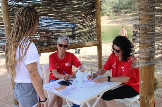 Zona habilitada para el control de la ocupación en la playa. 
