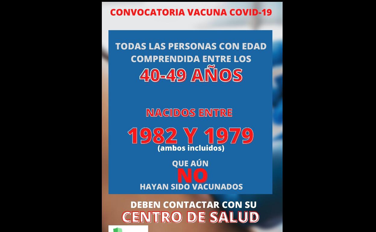 El SES hace un llamamiento a los cuarentañeros que aún no se hayan vacunado