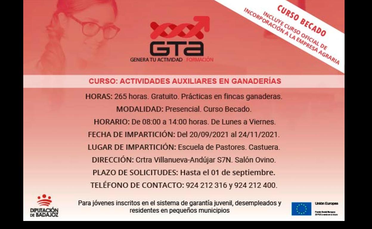 Campanario acogerá una acción formativa sobre actividades auxiliares en ganaderías el 23 de agosto