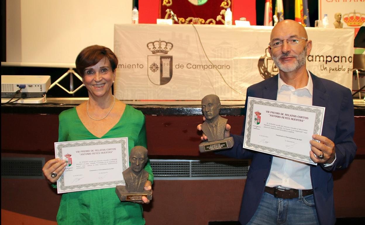 Concha Fernández y Fernando Molero, primer y segundo premio. 