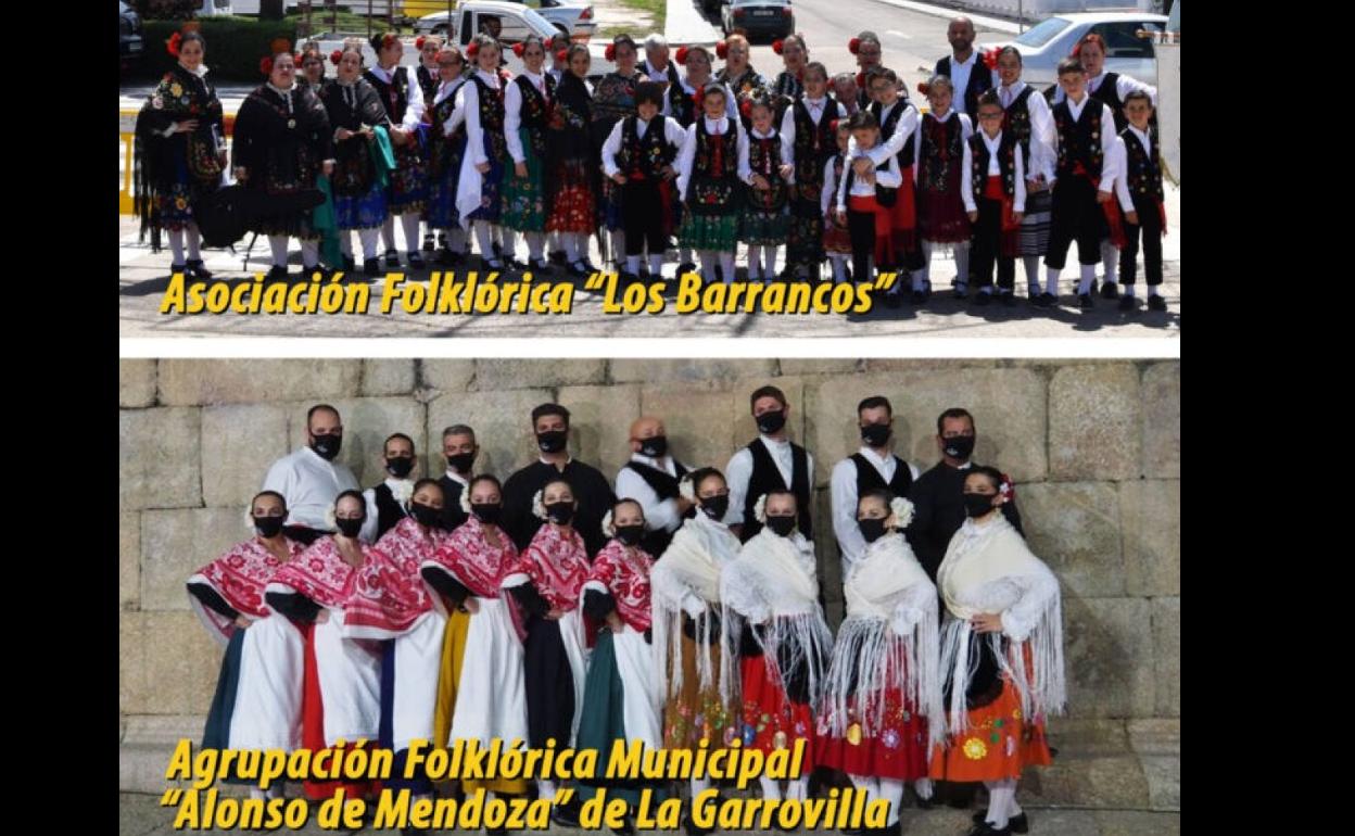 Los grupos folklóricos que actuarán en Campanario. 