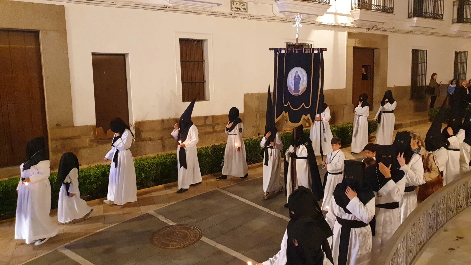 Celebración de las procesiones del Jueves Santo en Campanario. 