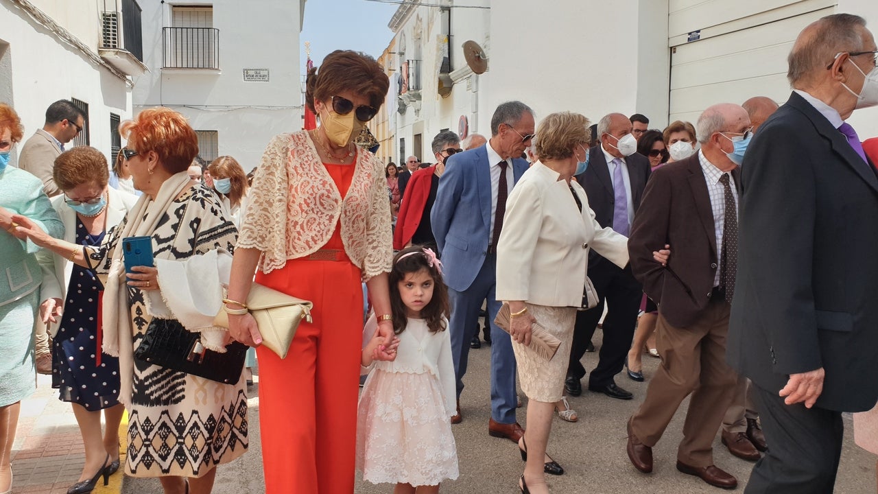 Los campanarienses acompañaron a la Virgen de Piedraescrita en la eucaristía y posterior procesión. 