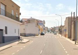 Cruce de la calle Moret con Paseo de Extremadura en Campanario