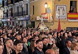 Llegada de la Virgen de Piedraescrita a la plaza de Campanario.