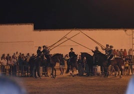 En el marco de sus Ferias y Fiestas, Campanario ofreció un espectáculo ecuestre, a cargo de los Hermanos Domínguez, que contó con la participación de 14 caballos, seis jinetes y dos bailaoras, que mostraron el arte del mundo del caballo