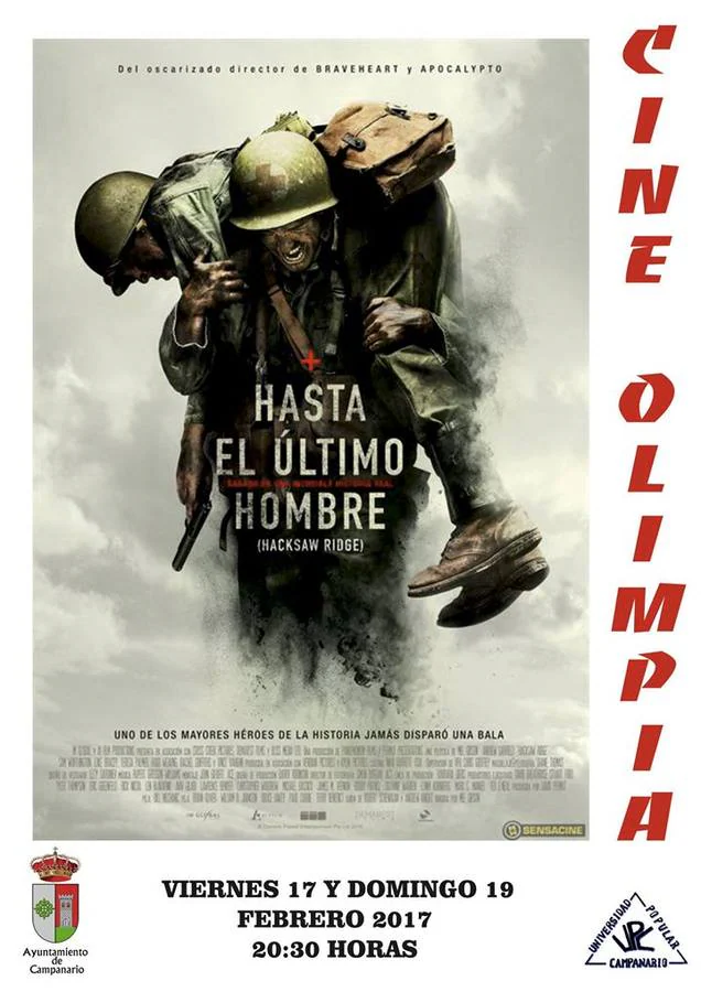 El Olimpia acoge este fin de semana la proyección de la película 'Hasta el último hombre'