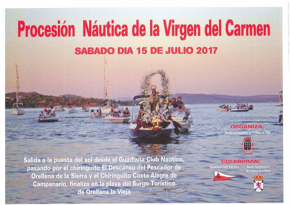 Este sábado tendrá lugar la procesión náutica de la Virgen del Carmen en el pantano
