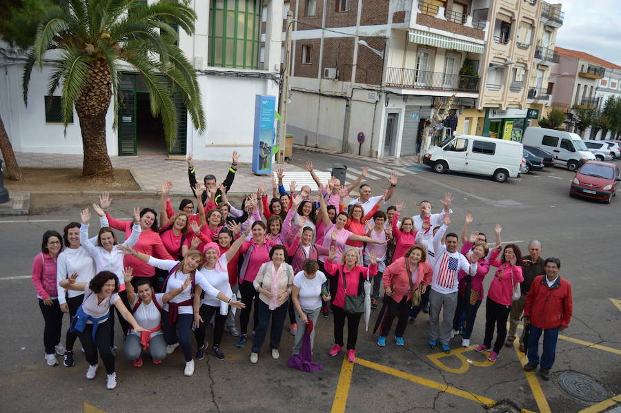 La marcha contra el cáncer de mama reúne a medio centenar de vecinos