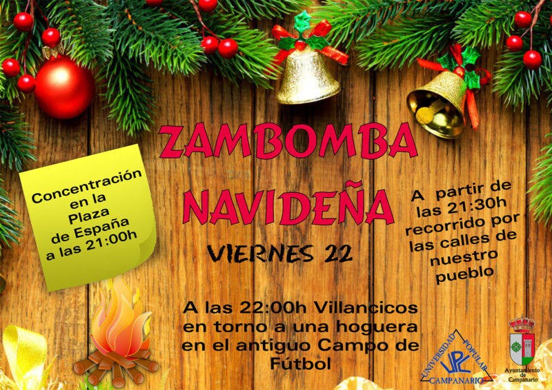 Zambomba navideña, mañana viernes por las calles de la localidad