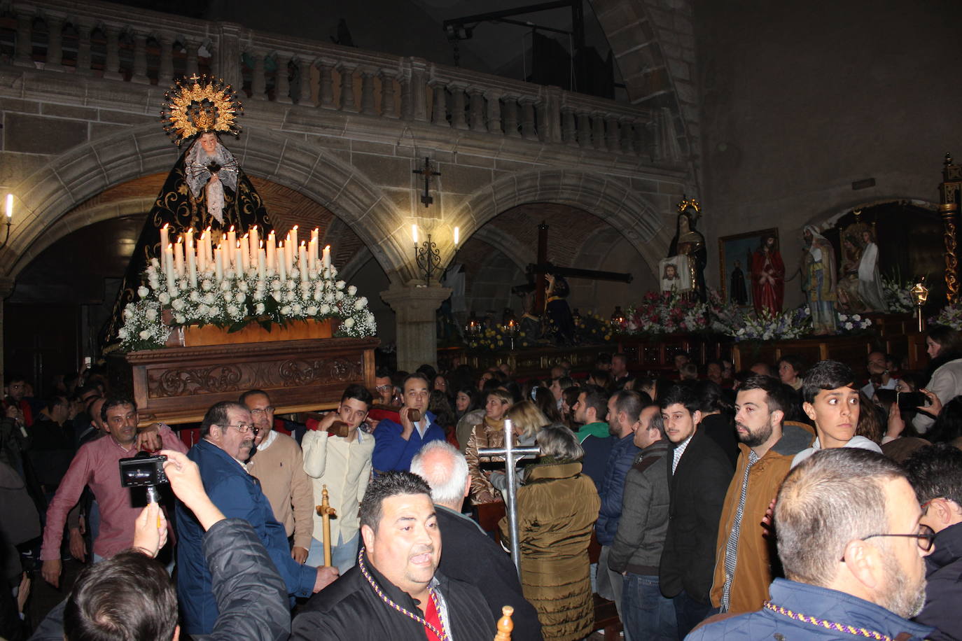 La Soledad, a su llegada a la parroquia. 