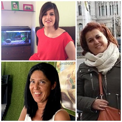 Sara Mendo, Pepa Borrella y Belén Pacheco. 