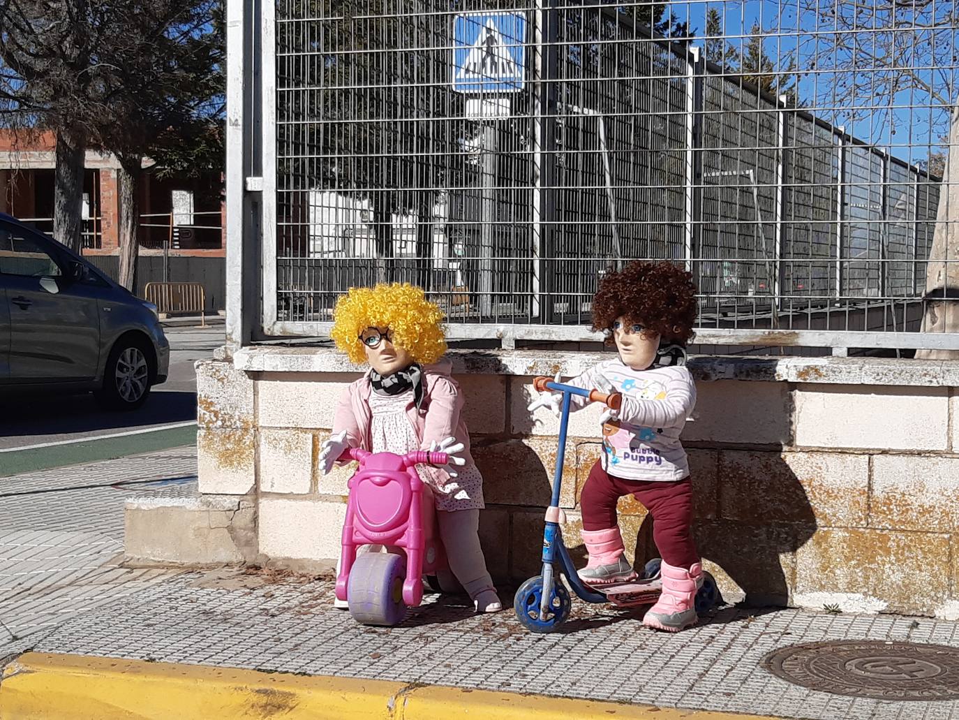 Pareja de bujacos ubicados en las proximidades del colegio. 