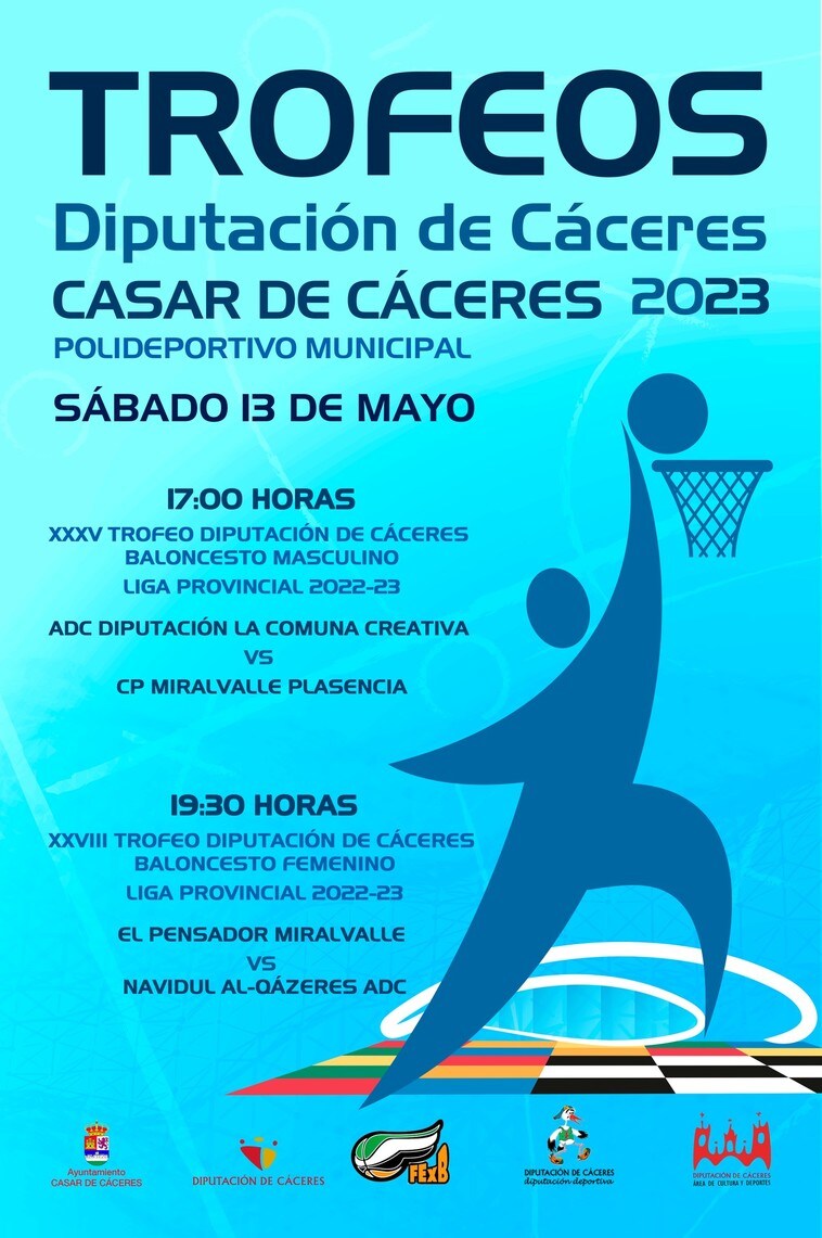 Las finales de los Trofeos Diputación de Baloncesto masculino y femenino se celebrarán este sábado en la localidad