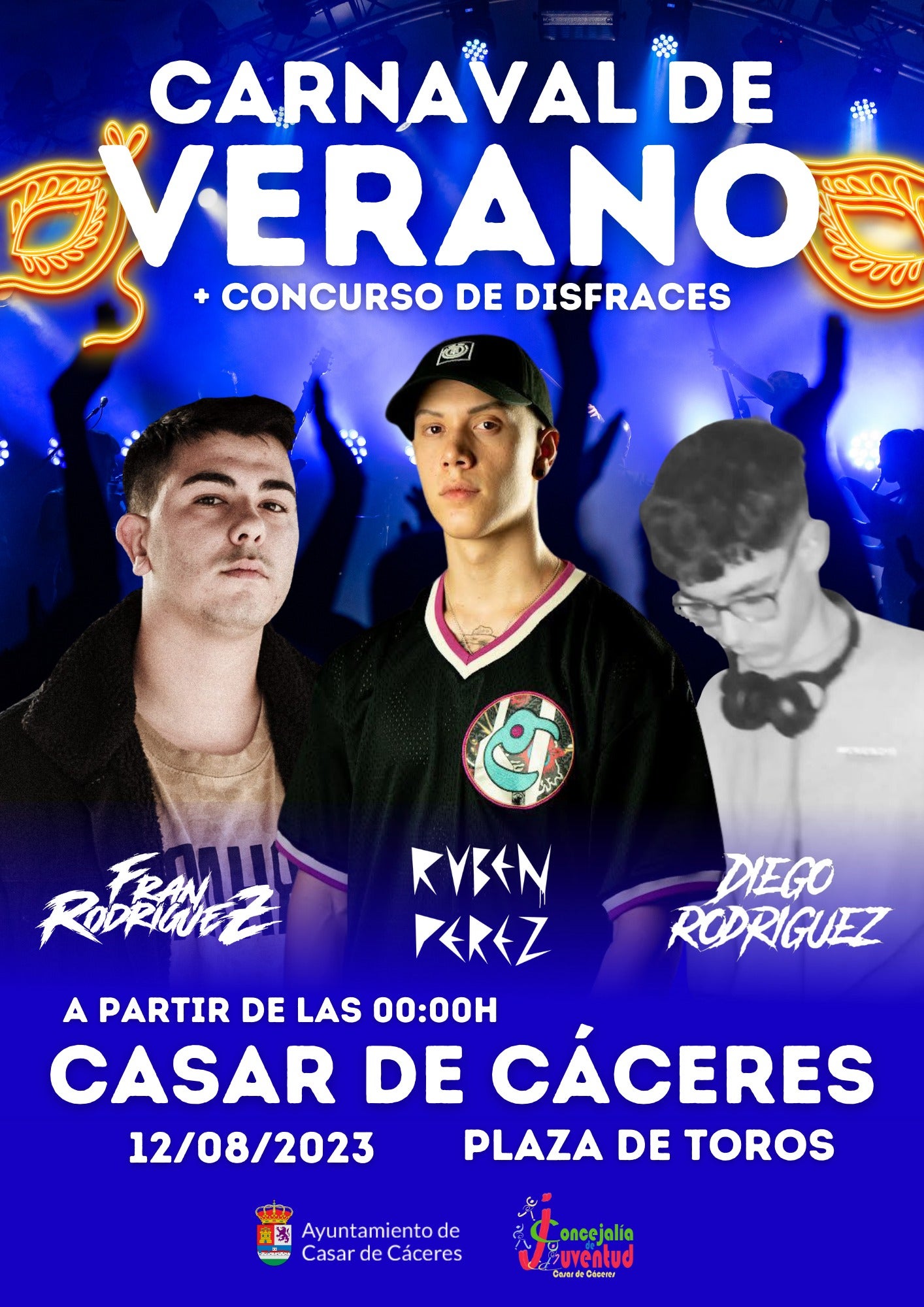 Organizan dos fiestas carnavaleras, una para niños en la Plaza de Sancho IV y otra para jóvenes y adultos en la plaza de toros