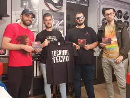 Alberto Pajares, Carlos Gómez, Juanje Espada y Ángel Cortés, integrantes de Tocando Techo.