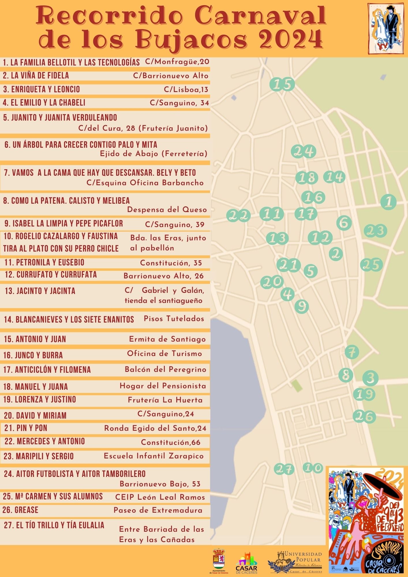 Imagen secundaria 2 - Los bujacos se apoderan de las calles de Casar de Cáceres