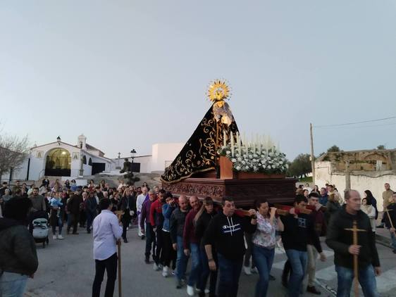 La Virgen de La Soledad regresa a la parroquia para los actos de la Semana Santa