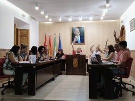 La bancada de los populares votó a favor de la aprobación de los presupuestos de este año.