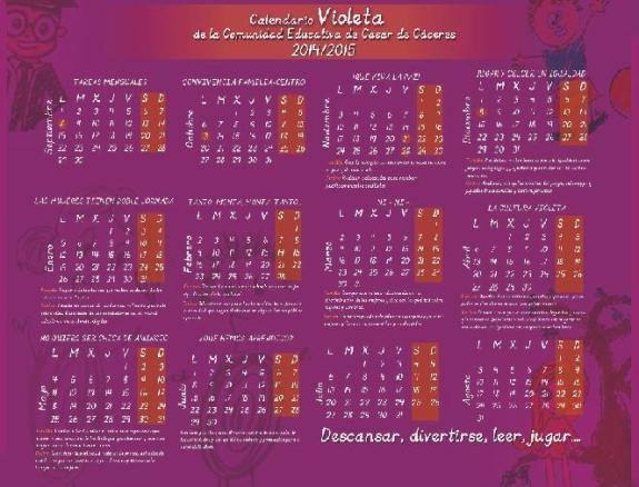El Ministerio de Sanidad premia al ‘Calendario violeta’ por su lucha contra la violencia de género