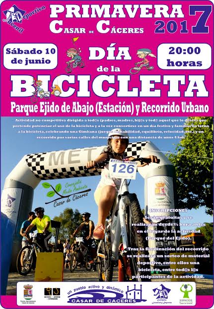 El Día de la bicicleta se celebra este sábado para niños y adultos